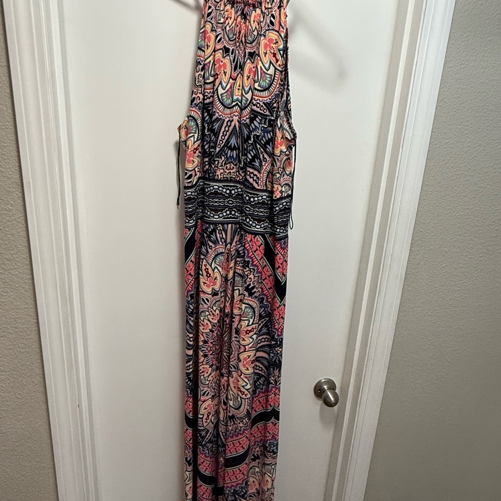 London Style Multicolor Paisley Maxi Dress